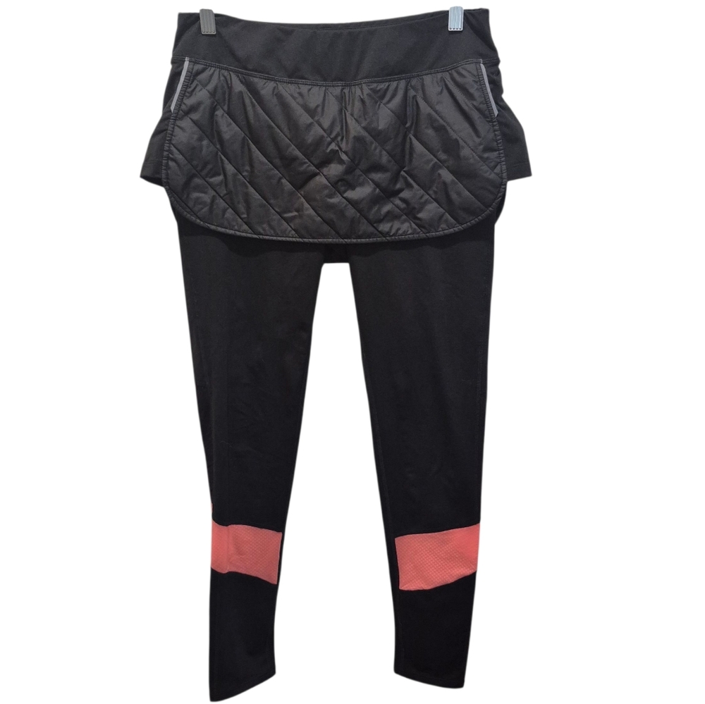 Lucy Quilted Skirt Leggings Black Size Small Skort Running Workout Pocket